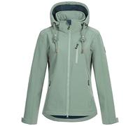 Ankerglut Damen Mit Abnehmbarer Kapuze Gefüttert Übergangsjacke Windbreaker #Ankerglutfreude Softshelljacke, Slate Gray, 38 EU