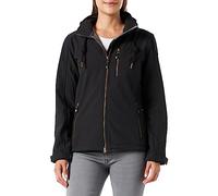 Ankerglut Damen Mit Abnehmbarer Kapuze Gefüttert Übergangsjacke Windbreaker #Ankerglutfreude Softshelljacke, Schwarz, 54 Große Größen EU