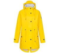 Regenjacke DEPROC ACTIVE "Friesennerz ankerglutliebe WOMEN", Damen, Gr. 34 (XS), gelb, Obermaterial: 100% Polyurethan; Futter: 100% Polyester, casual, figurumspielend, Langarm gerader Abschluss mit Dr