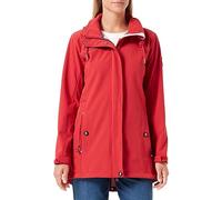 Ankerglut Damen Women's Coat Short Coat With Hood Lined Jacket Transition Jacket #Anker Glutbree Softshelljacke, Rot, 42 EU