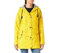 Ankerglut Damen Damen Friesennerz Regenmantel Kapuze Gefüttert Wasserdicht Wetterfest Übergangsjacke Regenjacke, Gelb, 34 EU