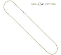 Ankerkette 2-reihig 585 Gelbgold Weißgold 45 cm - 0,9 mm