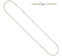 Ankerkette 2-reihig 585 Gelbgold Weißgold 45 cm Gold Kette Weißgoldkette