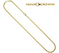 Ankerkette 585 Gelbgold diamantiert 3 mm 50 cm Gold Kette Halskette
