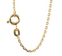 Ankerkette diamantiert Breite 1,3mm - 585-14 Karat Gold, Kettenlänge:50 cm Unisex