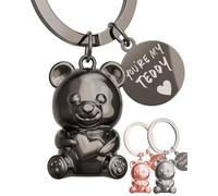 ANKERPUNKT Teddy Schlüsselanhänger Bär - Geschenke für Männer & Frauen, Freundin, Freund zum Jahrestag Geschenk, Geburtstag, Weihnachten mit Gravur You´re my Teddy schwarz