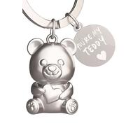 ANKERPUNKT Teddy Schlüsselanhänger Bär - Geschenke für Männer & Frauen, Freundin, Freund zum Jahrestag Geschenk, Geburtstag, Weihnachten mit Gravur You´re my Teddy silber