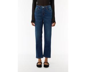 Ankle-Jeans aus Baumwollstretch mit geradem Bein blau 34