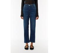 Ankle-Jeans aus Baumwollstretch mit geradem Bein blau 36