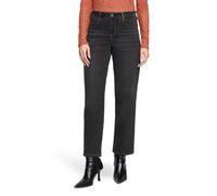 Ankle-Jeans CARTOON "Damen mit Waschung", Damen, Gr. 34, Normalgrößen, schwarz (schwarz denim), Obermaterial: 98% Baumwolle, 2% Elasthan, loose fit, Jeans (49446138-34) schwarz denim