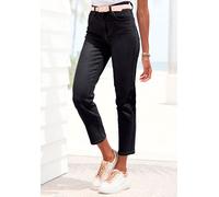 Ankle-Jeans LASCANA, Damen, Gr. 40, N-Gr, blau (dunkelblau denim), Denim/Jeans, Obermaterial: 98% Baumwolle, 2% Elasthan, unifarben, figurbetont knöchelfrei, Jeans, mit Stretchanteil, elastische Jeans