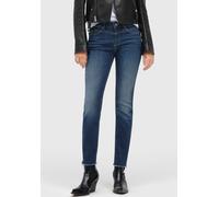 Ankle-Jeans MAC "Rich-Slim Chic", Damen, Gr. 42, Länge 28, blau (dunkelblau net wash), Denim/Jeans, Obermaterial: 71% Baumwolle, 16% Polyester, 11% Lyocell, 2% Elasthan, figurbetont knöchelfrei, Jeans