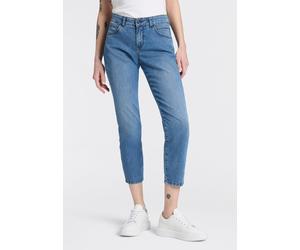 Ankle-Jeans MAC "Slim 7/8", Damen, Gr. 34, Länge 27, venice beach wash, Denim/Jeans, Obermaterial: 98% Baumwolle, 2% Elasthan, figurbetont knöchelfrei, Jeans, Kontrastfarbene Nähte (17822627-34) venic