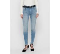 Only Blush Life Mid Waist Skinny Ankle Raw Rea1468 Jeans XS Light Blue Denim (Herstellerartikelnummer: 15162363-LightBlueDenim-34-XS)