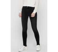 Only Ankle-Jeans »ONLBLUSH LIFE« mit fransigen Säumen, schwarz, XS