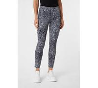 Leggings COMMA, Damen, Gr. 44, N-Gr, grau (grau, schwarz), Web, Obermaterial: 33% Polyester, 32% Viskose, 30% Polyamid, 5% Elasthan, bedruckt, casual, slim fit knöchellang, Hosen, mit All-Over Print (