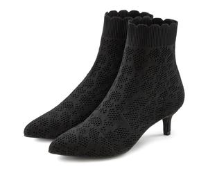 Ankleboots LASCANA "Sock Boot, High Heel Stiefelette, Stiefel", Damen, Gr. 37, schwarz, Obermaterial: 100% Textilmaterial. Decksohle: 100% Textilmaterial. Futter: 100% Textilmaterial. Laufsohle: 100% 