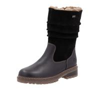 Winterstiefel REMONTE "Fiber Grip", Damen, Gr. 38, schwarz, Leder, Veloursleder, Basic, Schuhe, Winterboots, Profilsohle, mit wasserabweisender TEX-Membran (82215424-38) schwarz