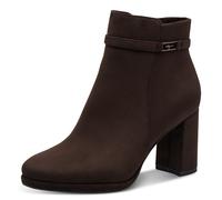 Ankleboots TAMARIS, Damen, Gr. 42, braun (mokka), Textil, Veloursleder, unifarben, Schuhe Ankleboots, Stieflette, Businessboots mit edlen Verzierungen (22133522-42) mokka