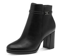 Ankleboots TAMARIS, Damen, Gr. 42, schwarz, Lederimitat, Schuhe Ankleboots, Stiefelette mit Zierschnalle, in veganer Verarbeitung (54961946-42) schwarz