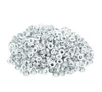 ANKROYU 500 Stück Metall-Ösen-Ösen mit abgerundeten Kanten, hochwertige, bunte Eisen-Ösen für Kleidung, Schuhe, Lederhandwerk, DIY-Projekte, 4 Farben, 4,5 x 9 x 5 mm (YK4/5C10 (Weiß))