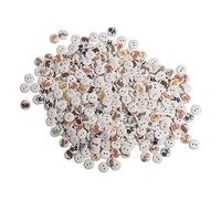 ANKROYU 500 Stück runde Holzknöpfe mit 2 Löchern, dekorativem Cartoon-Katzenmotiv, verschiedene Holzknöpfe für Kleidung, DIY-Bastelarbeiten, 15 mm, hochwertiges Birnenholz, sicher (Bunte Katze auf