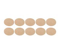 ANKROYU Eisenflicken, ovale Ellenbogen-Reparaturaufkleber, stark klebende DIY-Stoffaufkleber für Kleidung, Flanellmaterial, 5 Paar, 10 Stück (Khaki)