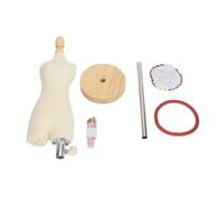 ANKROYU Schneiderpuppe, weiblicher Torso, Mini-Kleidermodell mit Holzsockel zum Nähen, Anzeige von Fotos, Unterricht, hervorragendes Material, Bein-Splint-Design, Lehr-Schaufenster (1/3)