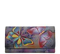 Anna by Anuschka Damen Dreifach Gefaltete Clutch-geldbörse Echtes Leder, Butterfly Paradise