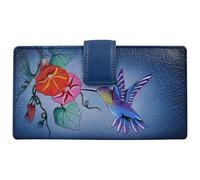 Anna by Anuschka Damen Geldbörse aus echtem Leder, handbemalt, zweifach gefaltet, Kolibri Glory, Einheitsgröße