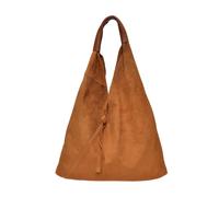 Anna Luchini Braun Rindsledertasche Einheitsgröße