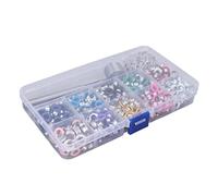 Annadue 10-farbiges Ösen-Werkzeugset, Metall-Ösen-Set für Kleidungsmodifikationen, Eisen-Kunststoff- für Stoff, DIY, Basteln, Nähen, Markise (Eisen, Kunststoff 2)
