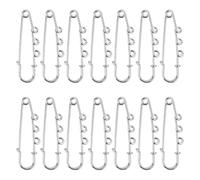 ANNASAMDO 20 Stück Silber Sicherheitsnadeln, Kiltnadeln mit Schlaufen, Broschennadeln mit Löchern Für DIY Bastelarbeiten Zum Fixieren Von Hüten Schals Röcken DIY Nähen DIY Brosche