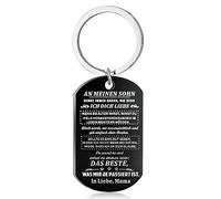 Annauiy Sohn Geschenke von Mama Papa Schlüsselanhänger Geschenk für ihn Inspirierender Schlüsselanhänger Geschenk für zurück zu Schule Geburtstag Graduierung Weihnachten Jahrestag