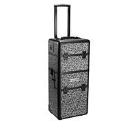 anndora 2 Rad Beauty Trolley 60 Liter Salontrolley Leo Noir