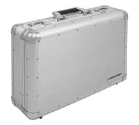 anndora Silver Attache Akten Koffer + Zahlenschloss + Gurt 45x36x14 cm - Silber Universal Silber