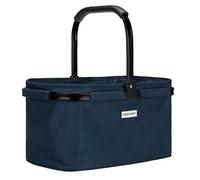 anndora Einkaufskorb 22 Liter Korb Picknickkorb - Hahnentritt Blau