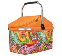 anndora Einkaufskorb 25 Liter Isolierkorb Picknick Kühlkorb - Paisley orange