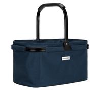 anndora Einkaufskorb - Henkelkorb blau Hahnentritt48 cm breit - stabil - Hahnentritt Blau