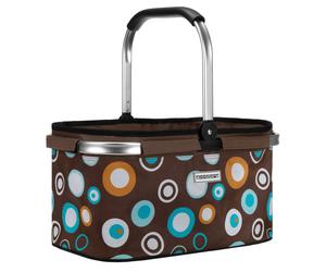 anndora Einkaufskorb - Henkelkorb faltbar stabil bis 15 kg(22 Liter) - Dunkelbraun Braun