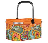 anndora Einkaufskorb - paisley (22 Liter) - Paisly Orange