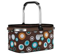 anndora Einkaufskorb RETRO 22 Liter - braun hellblau