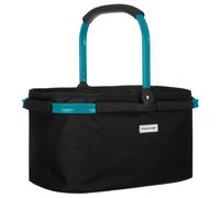 anndora Einkaufskorb schwarz stabil 22 Liter Henkel Petrol blau - petrol blau