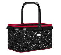 anndora Einkaufskorb SNÖVIT 22 Liter - schwarz gepunktet