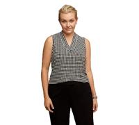 Anne Klein Ärmelloses Damen-Top mit Faltenausschnitt, Anne Black/Anne White, 0X