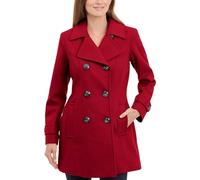 Anne Klein Damen 6121147f93 Erbsenmantel, Rot/Ausflug, einfarbig (Getaway Solids), S