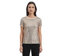 Anne Klein Damen Kurzarm-Pailletten-Strickshirt, Luxe Champagner, X-Groß