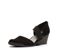 Anne Klein Damen Tara Wedge Pumps, Schwarz/Multi-Stretch-Gewebe, 38.5 EU