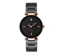 Anne Klein Damen-Uhr Quarz schwarz mit Keramik-Armband