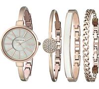 Anne Klein Damenuhr Analog Quarz Perlmutt mit Metallarmband AK/1470RGST